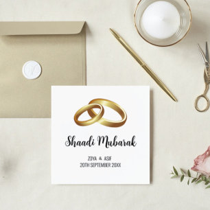 Carte cadeau Mariage Shaadi Mubarak personnalisée