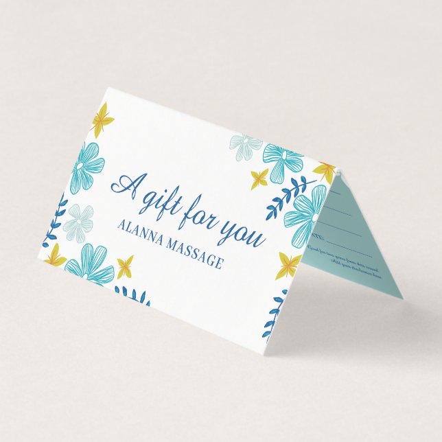 Carte cadeau Massage Fleurs tropicales (Front)