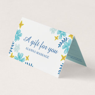 Carte cadeau Massage Fleurs tropicales