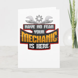 Carte Cadeau mécanique n'ayez pas peur Votre mécanicien 