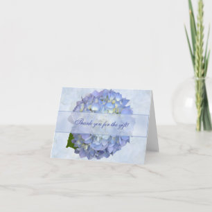 Carte cadeau Merci bleu Hydrangea Flower Blank