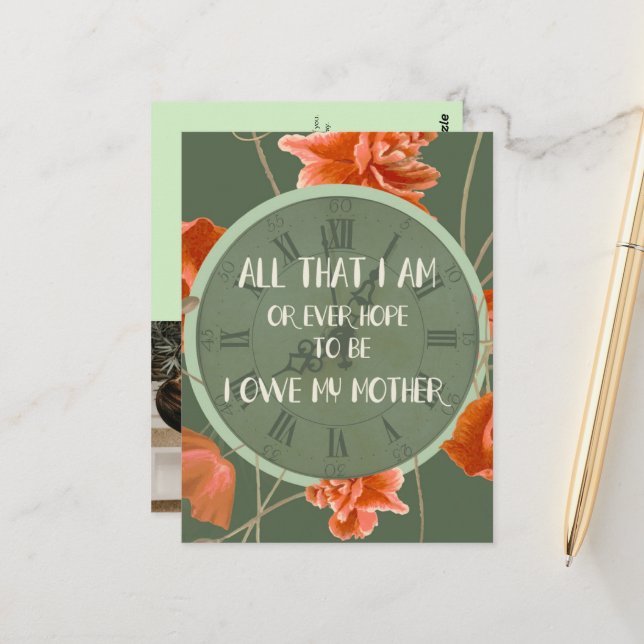 Carte cadeau Merci Mom (Devant/Arrière en situation)
