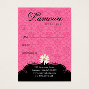 Carte cadeau mode Jolie chaussures robe rose noir