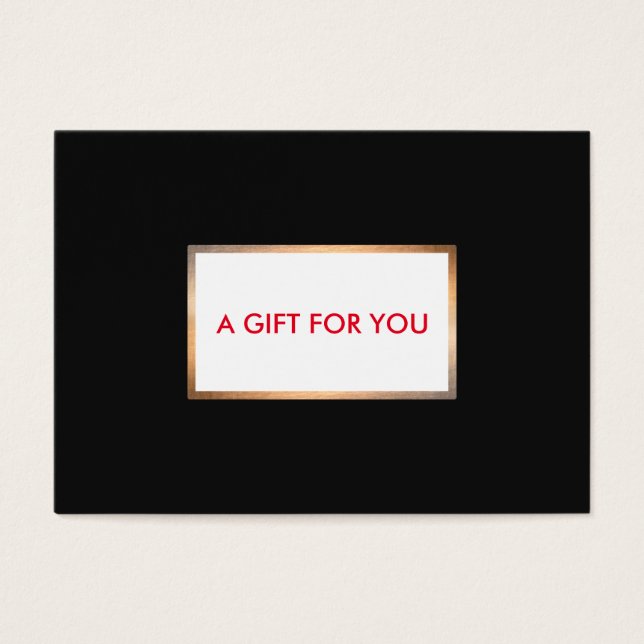 Carte cadeau moderne Black and Gold Holiday (Devant)