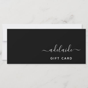 Carte cadeau moderne Black Elegant Hair Stylist Ce
