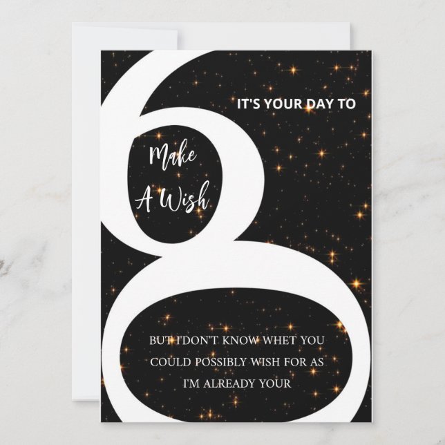 Carte Cadeau Moderne BlackGold pour les 60 ans (Devant)