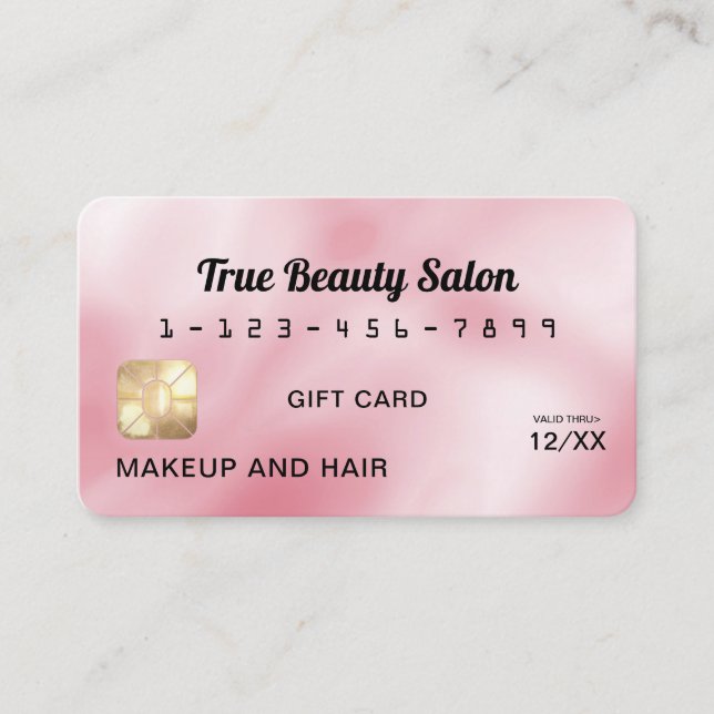 Carte cadeau moderne Elegant Pink Silk (Devant)