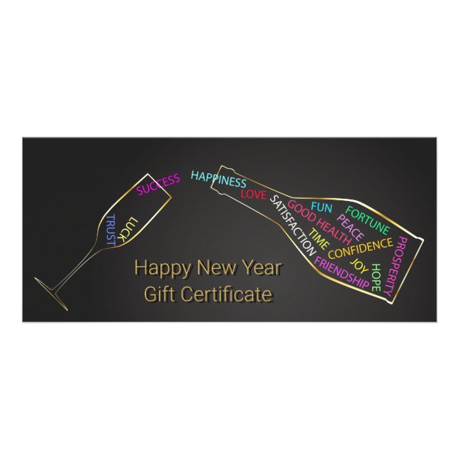Carte cadeau Motivation couleur de la bouteille de (Devant)