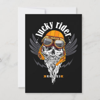 Carte Cadeau Moto Crâne Pour Les Amateurs De Moto