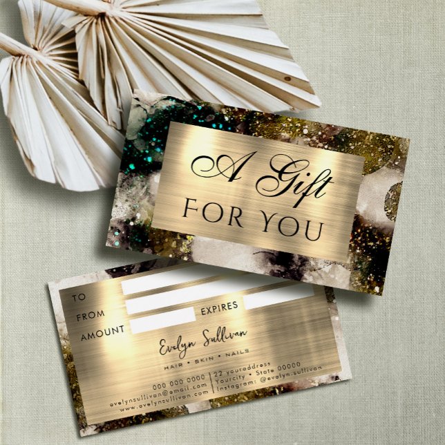 Carte cadeau Olive Emerald vert aquarelle (Créateur téléchargé)