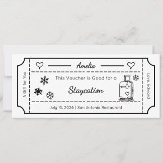 Carte Cadeau Personnalisée, Carte Ticket Cadeau, H
