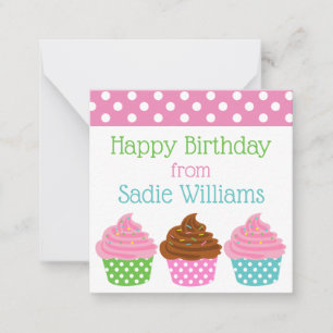 Carte cadeau personnalisée Polka Dot Cupcake