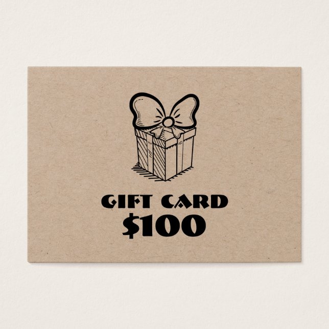 Carte cadeau personnalisée pour entreprise (Devant)