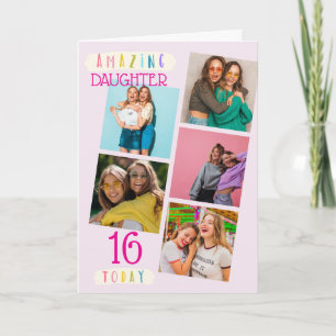 Carte Cadeau photo pour les 16 ans de ma fille