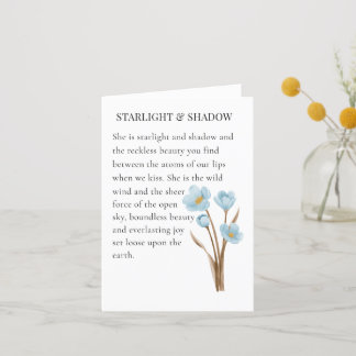Carte cadeau Poésie romantique