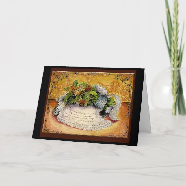 Carte cadeau pour 13 ans de mariage en dentelle (Devant)
