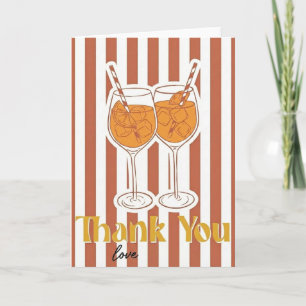 Carte Cadeau pour amoureux d'Aperol Spritz Merci Amour E