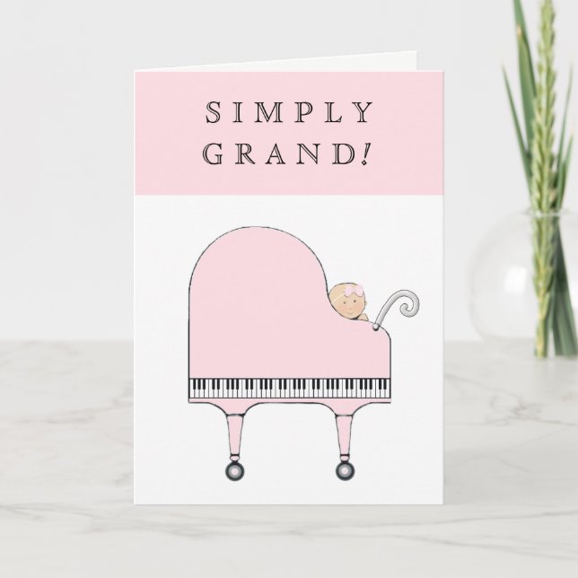 Carte cadeau pour fille bébé (Devant)