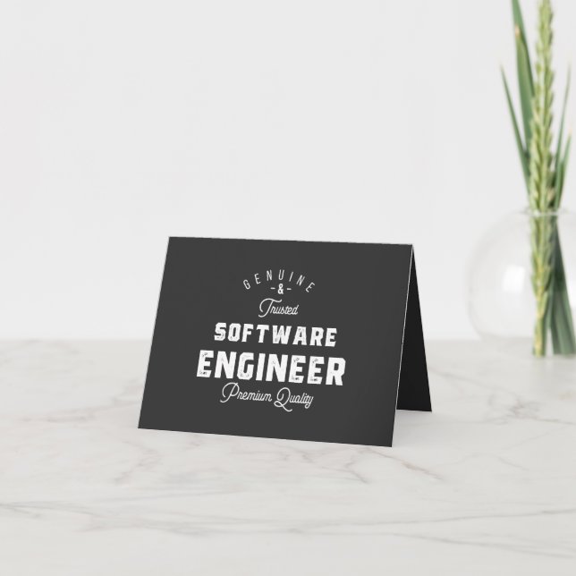 Carte Cadeau pour ingénieur logiciel (Devant)