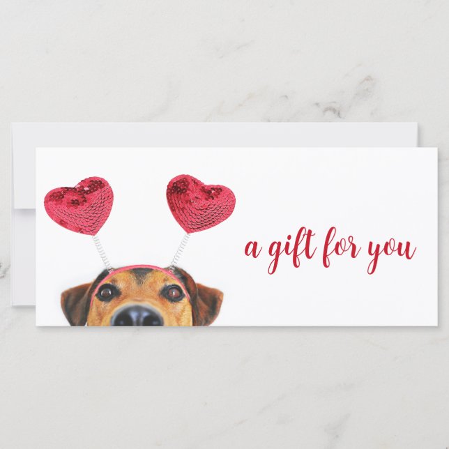 Carte cadeau pour le chien amusant de la Saint-Val (Devant)