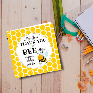 Carte Cadeau pour l'enseignant abeille – Merci d'être un