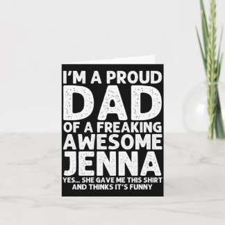 Carte Cadeau pour papa de Jenna Fête des pères Personnal