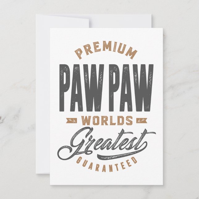 Carte Cadeau pour PawPaw (Devant)