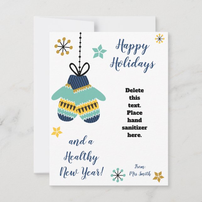 Carte cadeau pour un séjour sain Mittens Sanitizer (Devant)