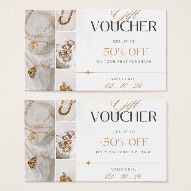 Carte Cadeau Profil Or (Devant & derrière)