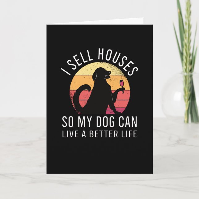 Carte Cadeau Realtor pour Amoureux des chiens (Devant)