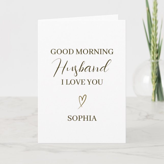 Carte Cadeau Romantique Personnalisé pour Mon Mari du Ma (Devant)