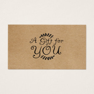 Carte cadeau Rustic Kraft