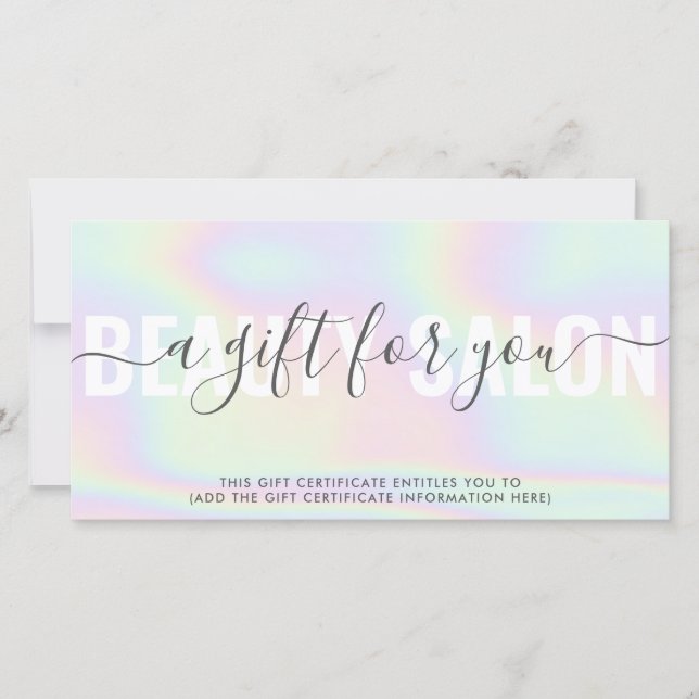 Carte cadeau salon arc-en-ciel Iridescendante tend (Devant)