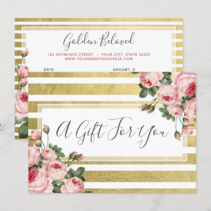 Carte cadeau Shabby Chic Roses Vintages