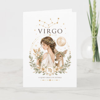 Carte Cadeau Signe du Zodiaque Vierge Astrologie Horosco