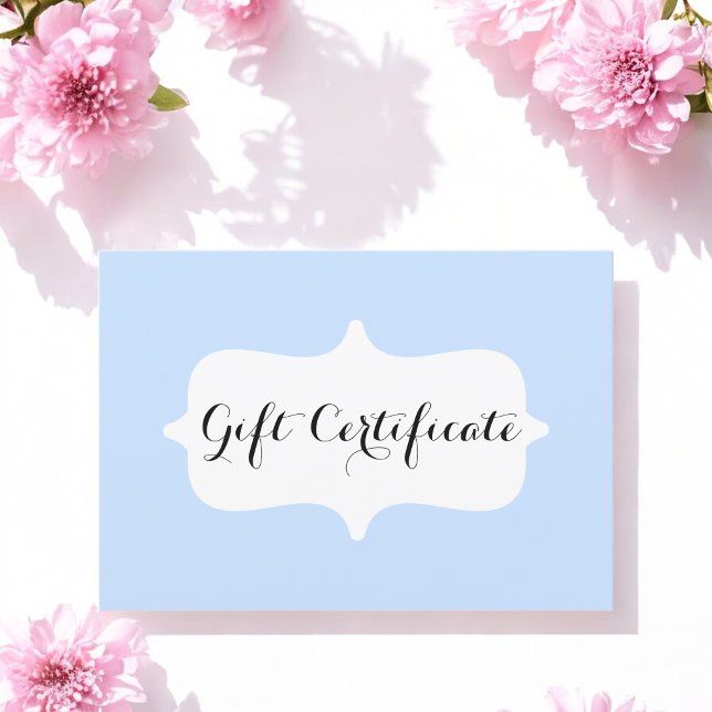 Carte cadeau simple Pastel Blue Business (Créateur téléchargé)