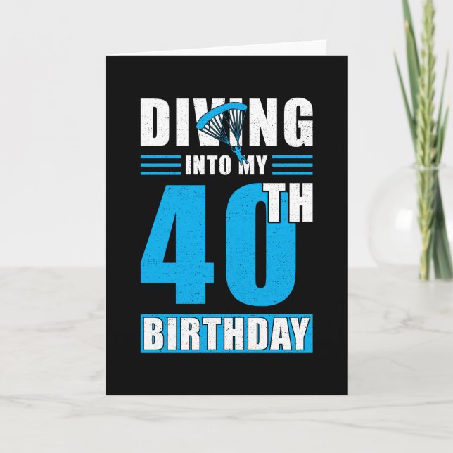 Carte Cadeau Skydiver 40e anniversaire (Devant)