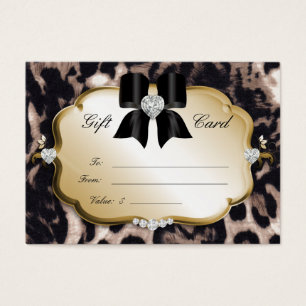 Carte cadeau Spa de salon Valentine Leopard Gold B