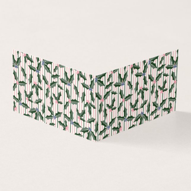 Carte cadeau Victorian Holly Holiday (Outside)