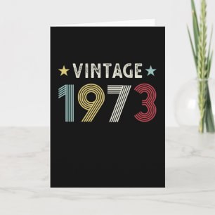 Carte Cadeau vintage 1973 50e anniversaire Cadeau 50 ans