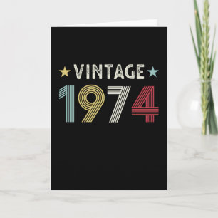 Carte Cadeau vintage 1974 50e anniversaire Cadeau 50 ans