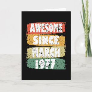 Carte Cadeau vintage 1977 Anniversaire mars