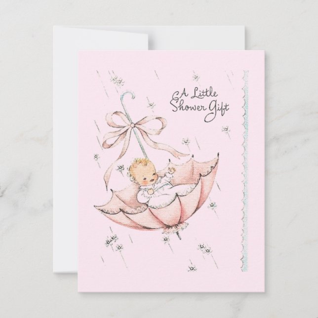 Carte Cadeau vintage Petit Baby shower (Devant)
