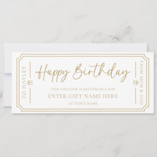 Carte cadeau White Happy Birthday