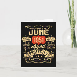 Carte Cadeaux 71 ans 71e anniversaire Vintage juin 1951