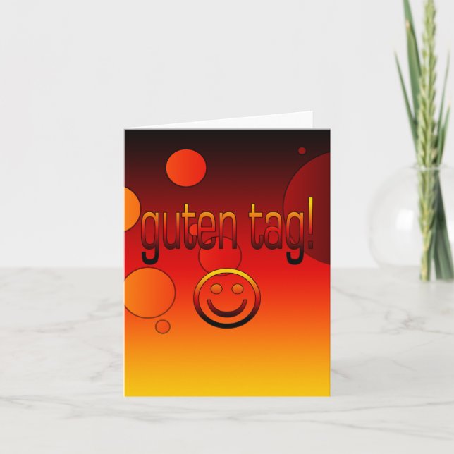 Carte Cadeaux allemands : Bonjour / Guten Tag Face (Devant)