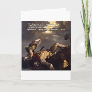 Carte Cadeaux avec citation de Titien et peinture de Dav