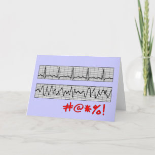 Carte Cadeaux cardiaques drôles de bande de rythme