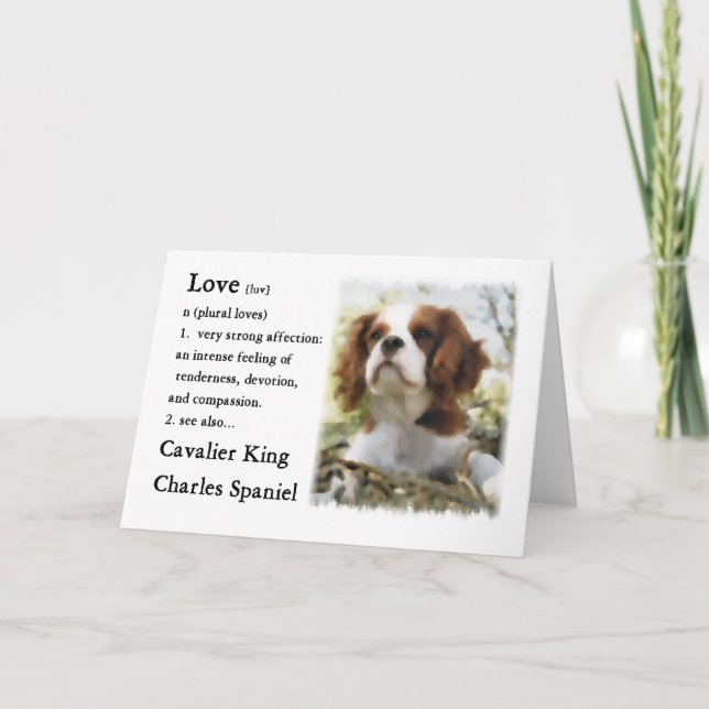 Carte Cadeaux Cavalier King Charles Spaniel (Devant)