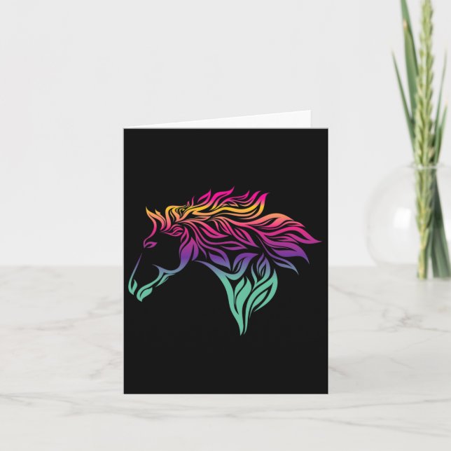 Carte Cadeaux Cheval Pour Filles. équitation (Devant)